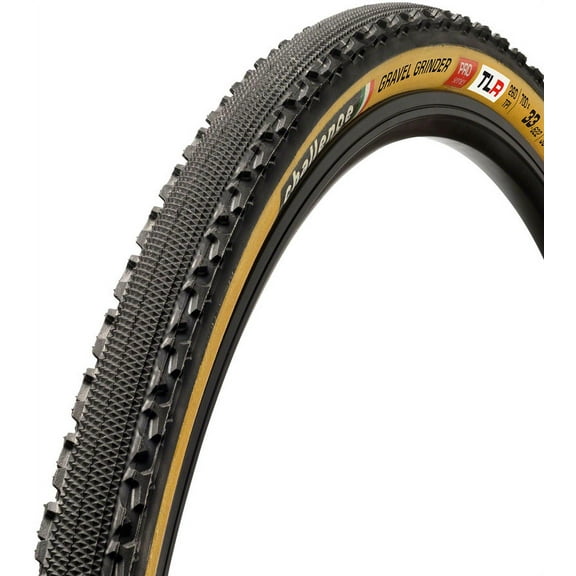 Challenge Gravel Grinder Pro Tire - 700 x 33, Tubeless, Folding, Black/Tan, Handmade