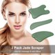 thumbnail image 2 of Paquete de 3 Jade Scraper Guasha Juego de herramientas de masaje Facial Gua Sha Tool Guash Abanopi Raspador de jade, 2 of 6