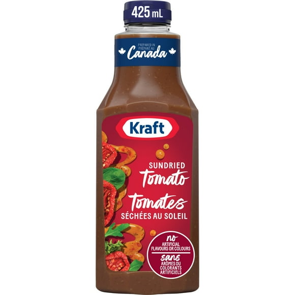 Kraft Sundried Tomato & Oregano Salad Dressing, 425 mL Bottle, KR SUNDRIED TOM & OREG DRE 425