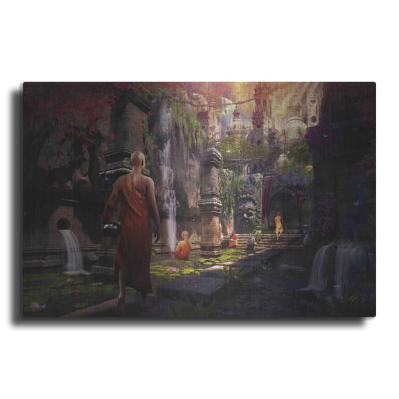 Luxe Metal Art 'Hidden Sanctuary' by Cameron Gray Metal Wall Art, 16"x12"