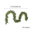 thumbnail image 3 of 9ft Non-lit Natural Feel Cedar Green Artificial Christmas Garland, Soft PE, 3 of 6