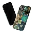 thumbnail image 3 of Mystic Green Galaxy Phone Case, Trippy Celestial Spiral Star Moon Aesthetic Protective Cover for iPhone 16 15 14 13 12 11 Pro Max Plus Mini, 3 of 6