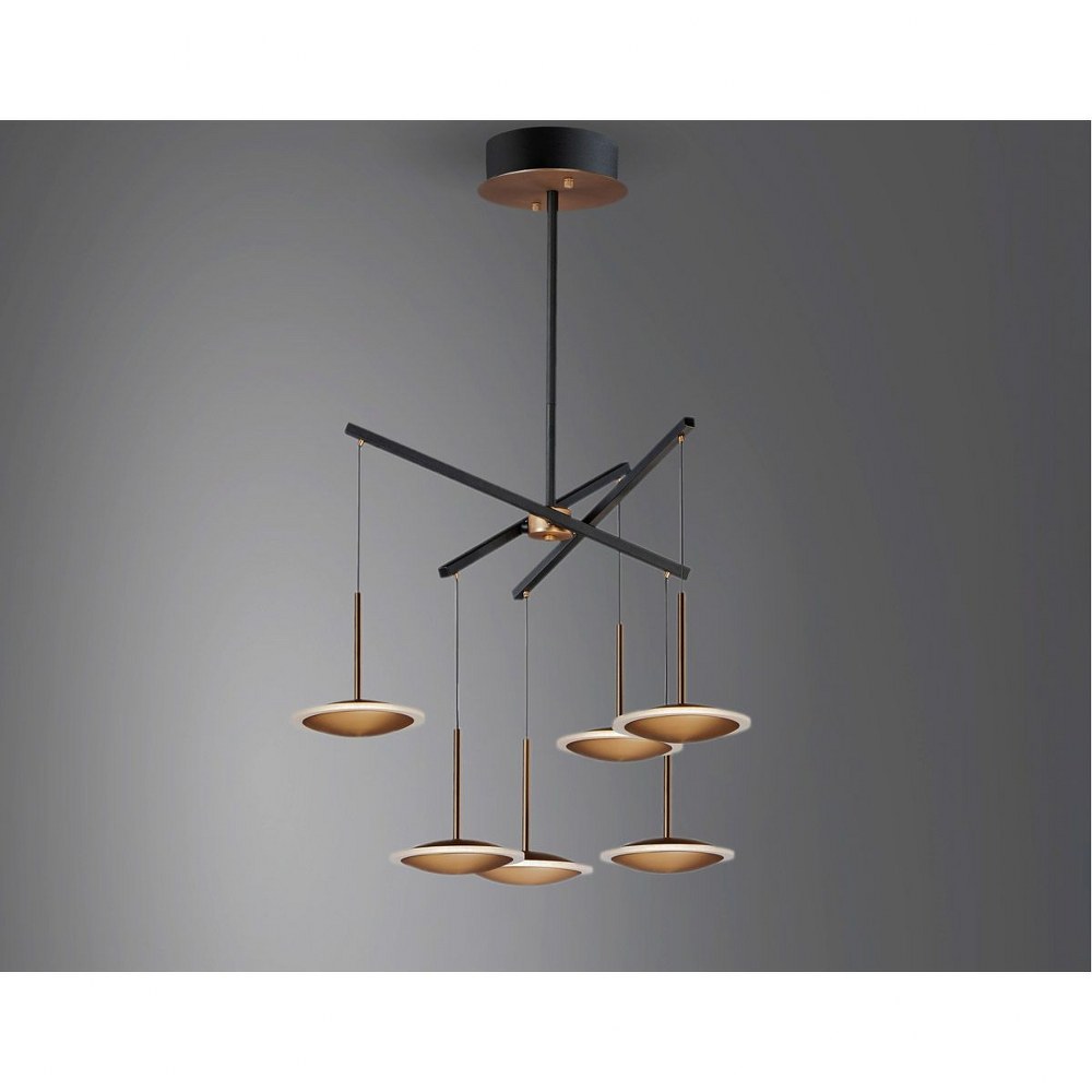 ET2 Lighting - LED Pendant - Saucer-48W 6 LED Pendant-28.5 Inches wide by 7.75 - image 2 of 10