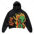 thumbnail image 3 of Sudadera con capucha de gran tamaño con estampado de letras retro de moda americana nueva de 2024 para mujer, sudadera informal gótica estilo hip-hop Y2K Harajuku, top de calle, 3 of 5