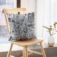 thumbnail image 5 of LALILO Throw Pillow Covers City Map Retro Map Map Art Blue City Cushion Cover 18" x 18", 2 Pack, 5 of 6