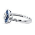 thumbnail image 3 of BERRICLE Sterling Silver Halo Round Cut Cubic Zirconia CZ Vintage Inspired Art Deco Fashion Ring for Women, Rhodium Plated Size 7, 3 of 10