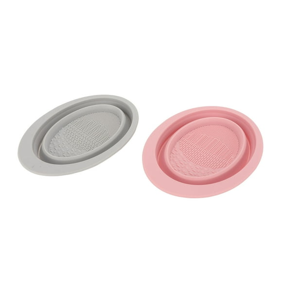 Tazón De Limpiador De Cepillos Cosméticos, Tazón De Limpieza De Cepillos Cosméticos Portátiles Silicona Flexible Efectiva Para Viajar Para Un Cepillo De Maquillaje