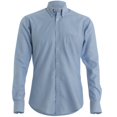 thumbnail image 1 of Kustom Kit - Camisa de trabajo Oxford manga larga ajuste entallado hombre caballero (Azul claro), 1 of 2