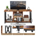 thumbnail image 3 of Fabato Wood 55 Inch TV Stand & Entertainment Center w/4 Socket Plug Station, 3 of 8