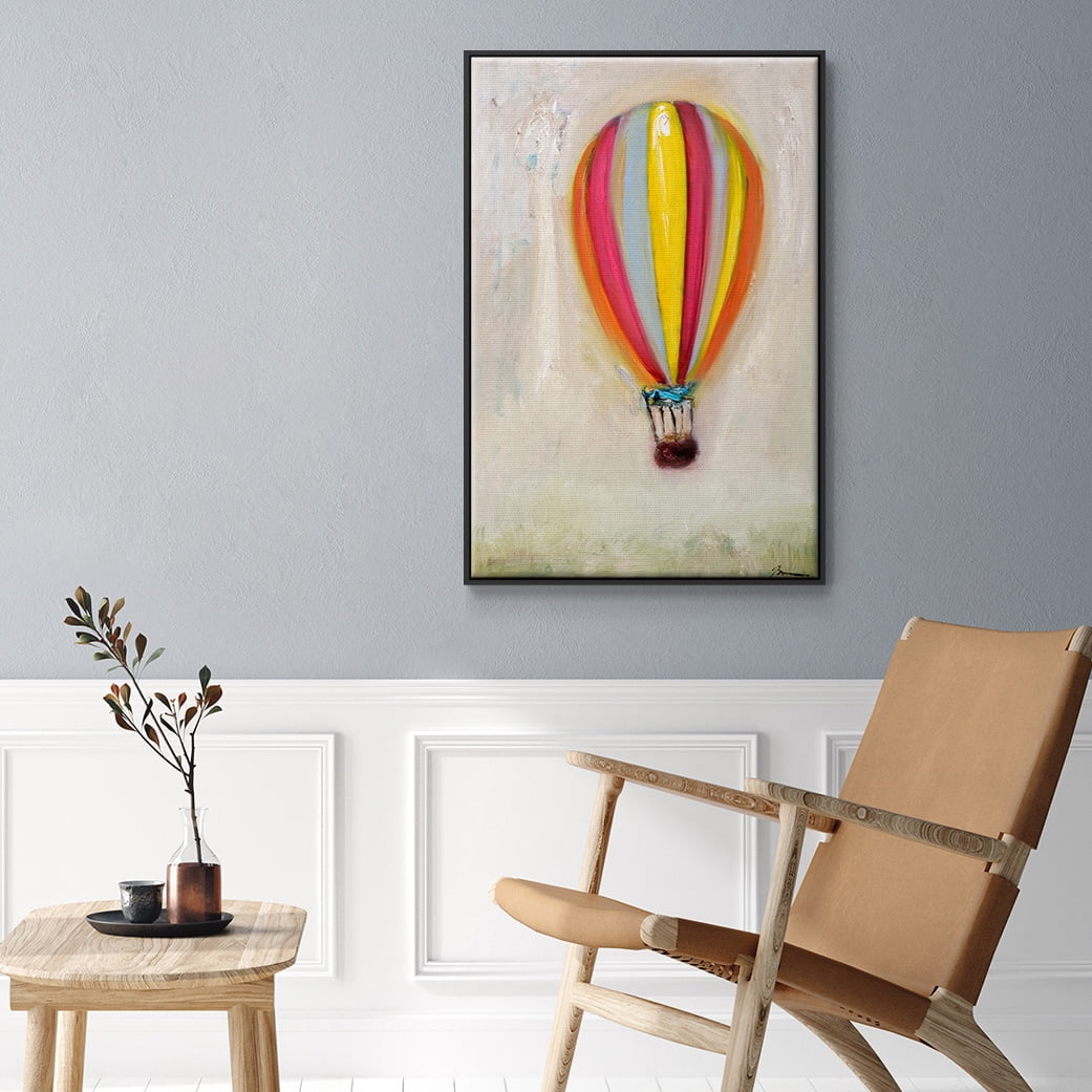 Lucky Hot Air Balloon Framed Premium Gallery Wrapped Canvas - Ready to Hang