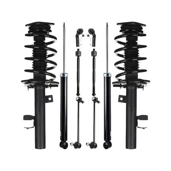 Front and Rear Shock Strut Coil Spring Tie Rod Kit - Compatible with 2014 - 2018 Ford Escape 2015 2016 2017