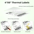 thumbnail image 6 of 4" x 6" Direct Thermal Labels, 350 Pcs/1 Rolls Shipping Labels Roll for Shipping & Mailing, Commercial Grade Perforated White and Permanent Adhesive, Compatible with Most Thermal Printers, 6 of 8