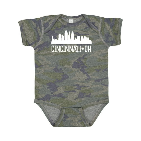 Inktastic Cincinnati Ohio Skyline City Silhouette Boys or Girls Baby Bodysuit