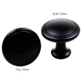 thumbnail image 2 of OLIVE- 10 Pack Round Disk Knobs *Matte Black* Kitchen Bath Cabinet Hardware Pull Handle, 2 of 6