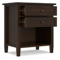 thumbnail image 5 of Simpli Home Warm Shaker Solid Wood 24 inch Wide Transitional Nightstand in Tobacco Brown, 5 of 10