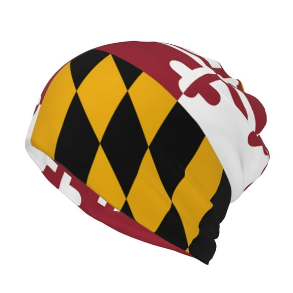 Maryland-Flag Beanie Skull Cap Lightweight Hip Hop Dwarf Hat Beanie Hat For Women Men