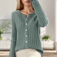 thumbnail image 2 of Women's Casual Slim Fit Cardigan Soft Knitwear Long Sleeve O Neck Solid Sweater Lightweight Comfortable Stylish Versatile, 2 of 2