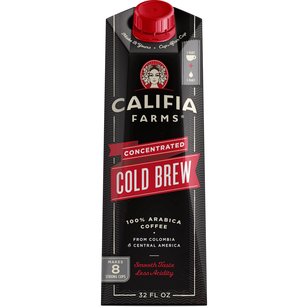 Califia Farms Unsweetened Concentrated Cold Brew Coffee, Black Coffee