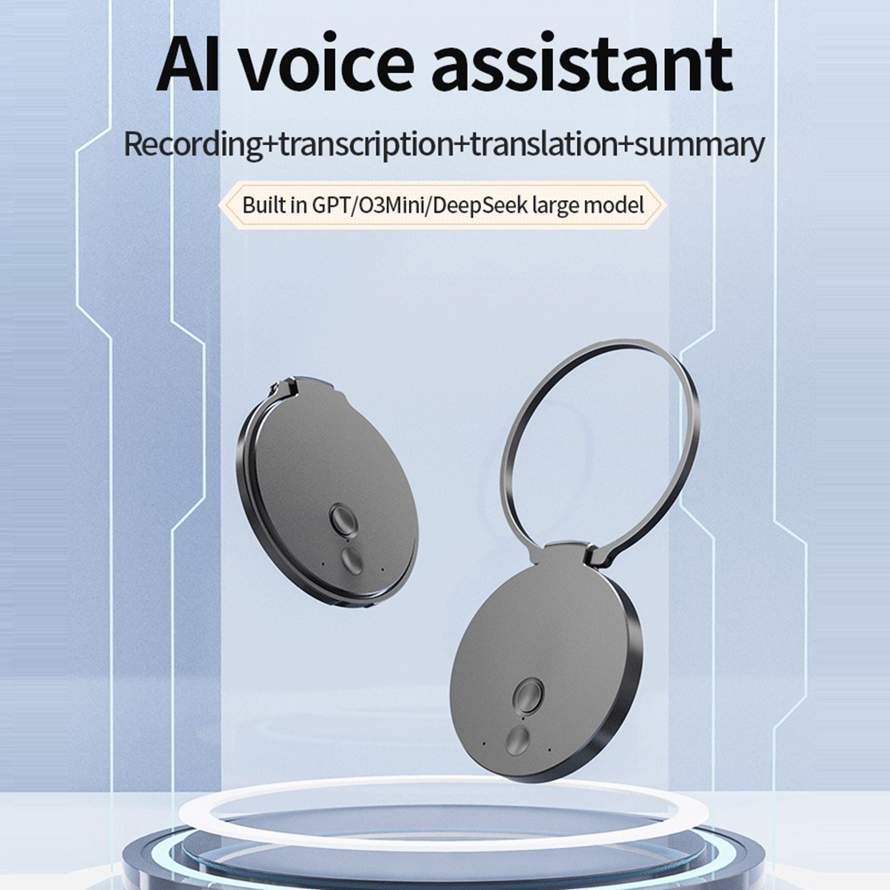 HUISZJ AI Voice Recorder, Real-Time Transcription & Translation Digital Voice Recorder, 189 Languages Audio Recording Device for Lectures Meetings Interviews (8GB)