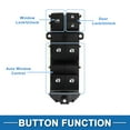thumbnail image 3 of Interruptor de ventana eléctrica Unique Bargains No.840400K021 para el lado del conductor delantero izquierdo para Toyota Hilux 2015-2020 Negro, 3 of 7