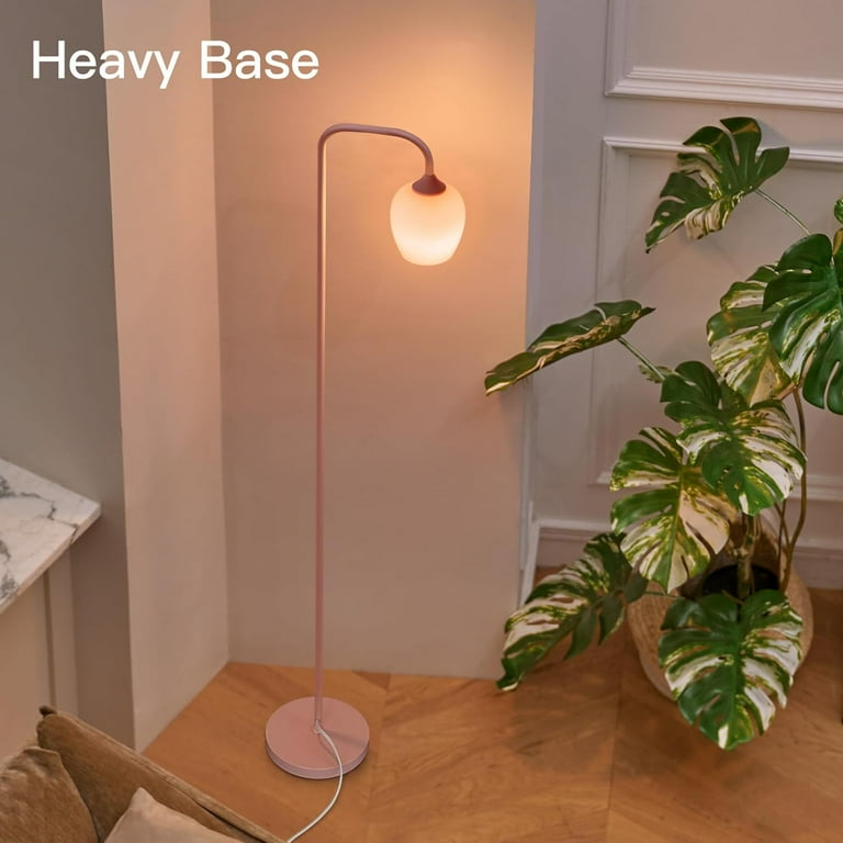 Pink Floor Lamp Modern Standing Lamp For Living Room Bedroom Glass Lamp Sh Walmart
