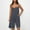 Dark Gray, variant on LADIGASU Women's Solid Color Loose Sleeveless Pocket Wide Leg Shorts Jumpsuit Overalls