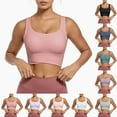 thumbnail image 5 of Xfvqtps Sports Bras for Women Standard Straps Padded High Impact Elastic Crop Tank Tops for Yoga Gym Fitness Pink, 5 of 5
