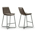thumbnail image 2 of Glamour Home Avon 30.25" Fabric & Iron Bar Stool in Beige/Black (Set of 2), 2 of 7