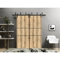 thumbnail image 3 of Slab Barn Door Panel 36 x 96 inches | Planum 0014 Oak with Frosted Glass | Sturdy Finished Interior Doors | Pocket Closet Sliding, 3 of 6