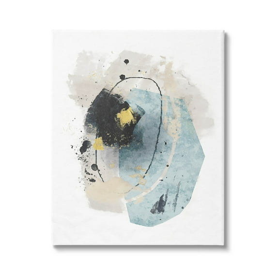 Glam Accent Contemporary Shapes Abstract Graphic Art Gallery Wrapped Canvas Print Wall Art