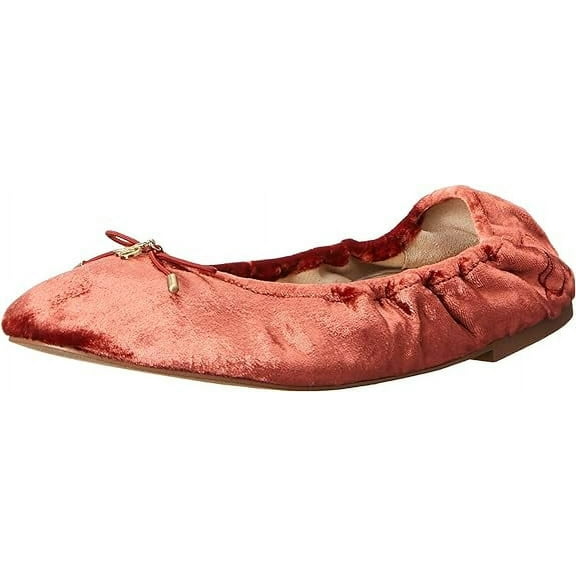 Sam Edelman Felicia Canyon Orange Slip On Rounded Toe Flexible Ballet Flats (Canyon Orange, 5.5)
