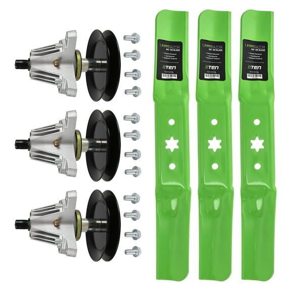 8TEN Spindle High Lift Blade Kit for MTD Cub Cadet RZT L54 S54 MK1002301