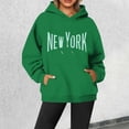 thumbnail image 4 of New York Hoodies for Women Long Sleeve Graphic Y2K Hoodie with Pockets Streetwear Hooded Sweatshirt Pullover Tops, 4 of 5