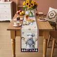 thumbnail image 2 of Vintage Gnomes Table Runner - 48 Inch Long Black Red Checkered Retro Art Cotton and Linen Blended Dress Scarves Farmhouse Table Runner for Kitchen Dining, Coffee Table, 13" x 48", 2 of 8