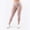 Pink, variant on OSOLU High Waist Seamless Yoga Pants For Women Lifting Fitness Leggings With Side Floral Design Great For Gym Workout Stretchy Running Tummy Control Joggers Bottoms Brown M