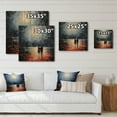 thumbnail image 4 of Designart "Beach Seaside Romance painting" Beach Print on Natural Pine Wood, 4 of 5