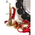 thumbnail image 4 of Brass and Copper Blowing Bugle Signal Horn 10.6" with Beautiful Rope Binding, 4 of 5