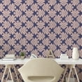 thumbnail image 3 of Ambesonne Damask Peel & Stick Wallpaper for Home, Soft Blooming Pastel Damask, 13"x36", Dark Indigo and Pale Rose, 3 of 6