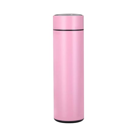 

Romacci 17oz Insulated Coffee Mug Double Walled Water Bottle with LED Temp Display Removable Filter Travel Slim Coffee Cup