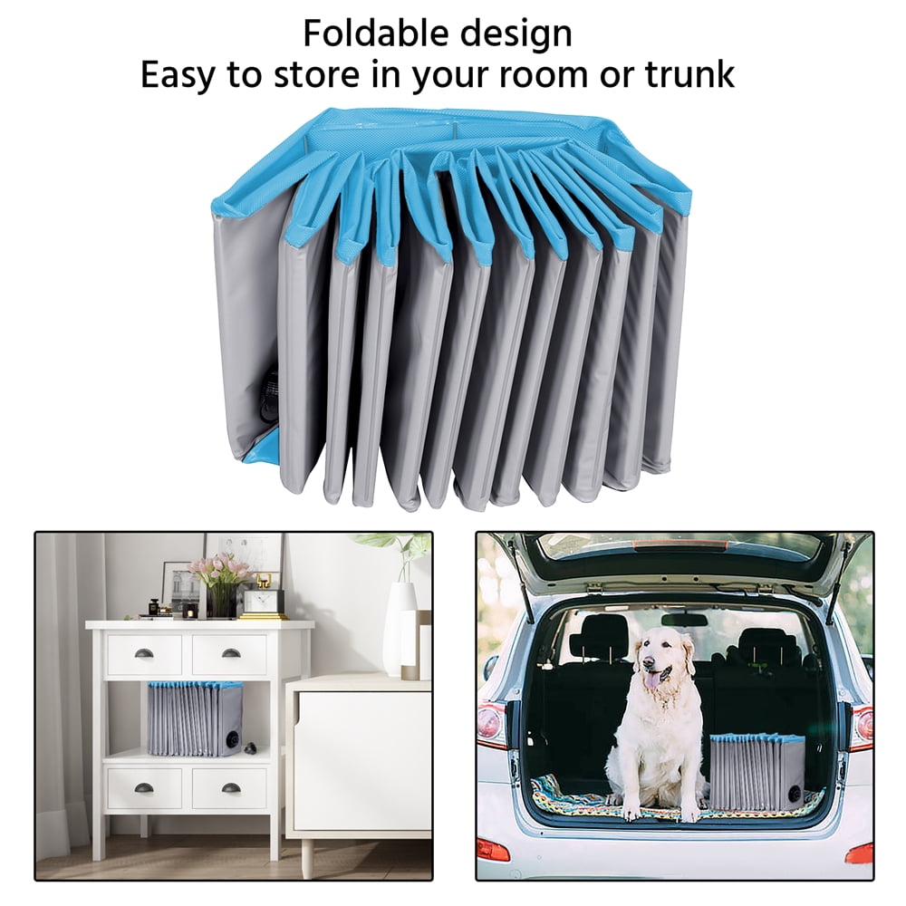 Yaheetech Portable PVC Pet Swimming Pool with Non-slip Bottom for Dogs Cats, XXL, Gray