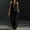Black, variant on VISALY Womens Linen 2 Piece Sets Fashion Sleeveless V Neck Halter Top Matching Baggy Wide Leg Long Pants Set Summer Casual Outfits Trendy Loose Fit Cotton Linen Matching Lounge Set Black L