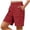 Red, variant on Zynoxe Ladies Cargo Shorts with Pockets Solid Color Knee-Length Hiking Shorts Women Casual Fashion Button and Zipper Shorts S