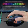 thumbnail image 2 of HXSJ S700 10 Keys Wired Gaming Mouse Macro Programming Ergonomic Mice with 6 Adjustable DPI RGB Light Effect Wide Compatibility, 2 of 7