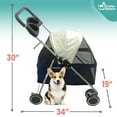 thumbnail image 4 of Critter Sitters Deep Blue 4-Wheel Pet Stroller for Small Animals with Scratch Resistant Breathable Mesh Windows, 4 of 13