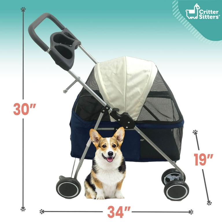 Critter Sitters Single Wheel Pet Stroller For Pets 33 And