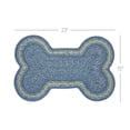 thumbnail image 3 of VHC Brands Jolie Farmhouse 15"x23" Accent Rug Blue Recycled Plastic (PET) Striped Water-Resistant Bone Shape Floor Decor, 3 of 6