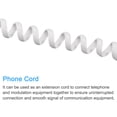 thumbnail image 4 of Unique Bargains Telephone Handset Cord, 4P4C 9.84 Feet Coiled Landline Phone Handset Cable for Home or Office White 4 Pack, 4 of 5