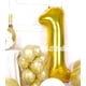 thumbnail image 3 of Globos con números de helio AULE Big Gold 1 40 pulgadas, 3 of 7