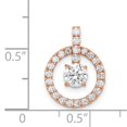 thumbnail image 3 of 10K Rose Gold Tiara CollectionCubic Zirconia Pendant, 3 of 3