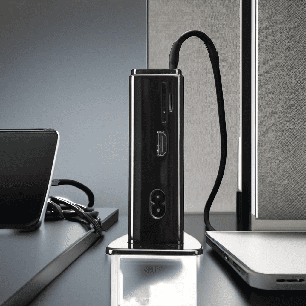 Qhkie USB Charging Station for Multiple Devices, 4 USB Ports Multiport Charger Tower, Compatible with Smartphones, Tablets and Other USB Devices (Black)
